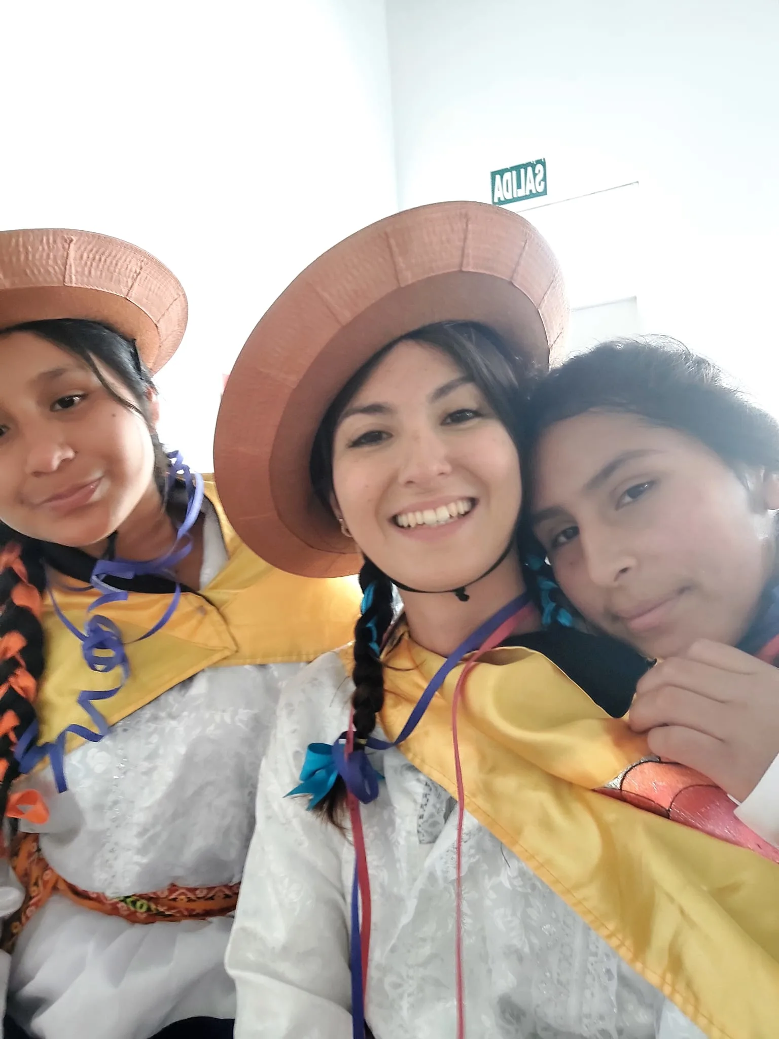 Voluntaria en su proyecto